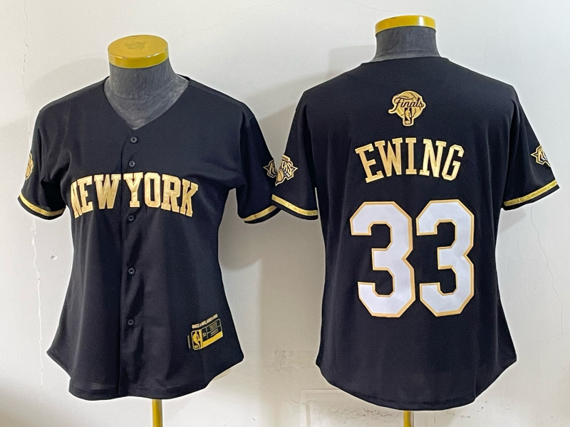Youth New York Knicks #33 Ewing black 2026 Nike NBA jersey 0716002